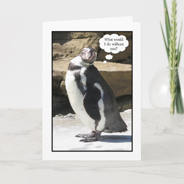 Cartão De Agradecimento Administrative Professional Day Card - Penguin (Frente)