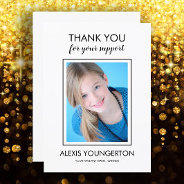 Cartão De Agradecimento Adolescente moderno, Miss Pageant Obrigado Foto Wh