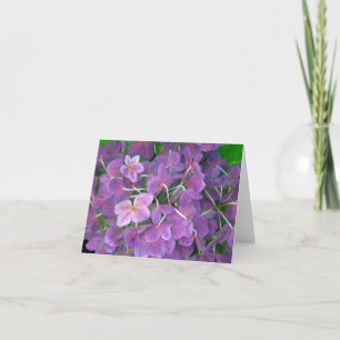 Cartão De Agradecimento Adorável Lavanda Hydrangeas
