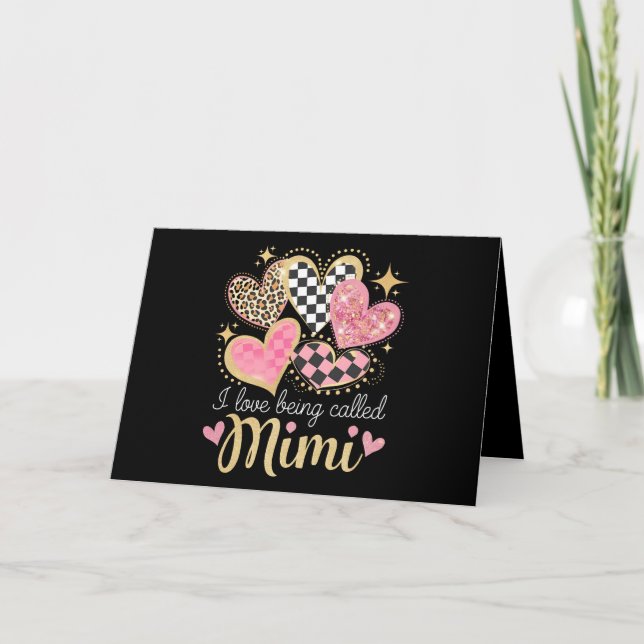 Cartão De Agradecimento Adoro ser chamada de Mimi Avó Dia da Mãe (Frente)