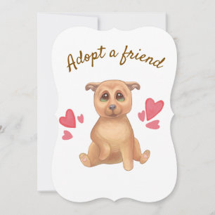 Cartão De Agradecimento Adotar um cão amigo