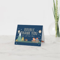 Adventure Woodland Twin Boys Chá de fraldas Obriga