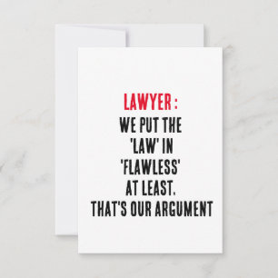 Cartão De Agradecimento Advogado, colocamos a "lei" em 'sem falhas', pelo 