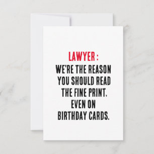 Cartão De Agradecimento Advogado... somos a razão para ler a multa.