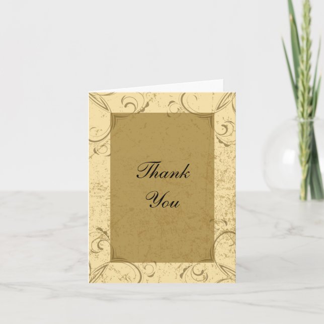 Cartão De Agradecimento Afastado e elegante Obrigado (Frente)