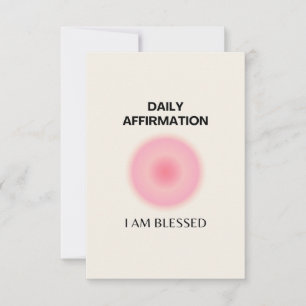 Cartão De Agradecimento Afirmação Diária de Gratidão Espiritual Positivo