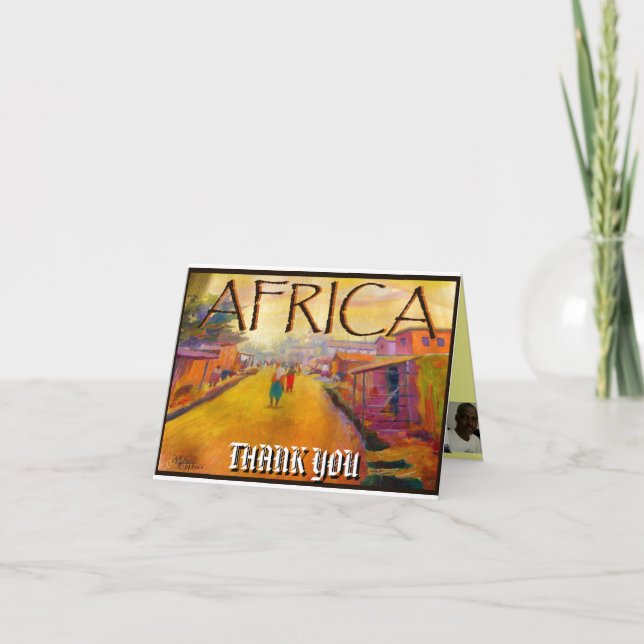 CARTÃO DE AGRADECIMENTO ÁFRICA POR MOJISOLA A GBADAMOSI OKUBULA (Frente)