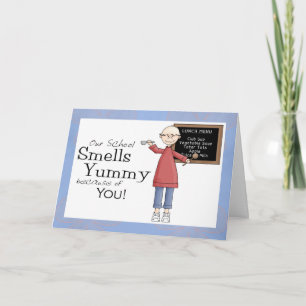 Cartão De Agradecimento Agradeço-Lhe A Apreciação Do Cook Da Escola.