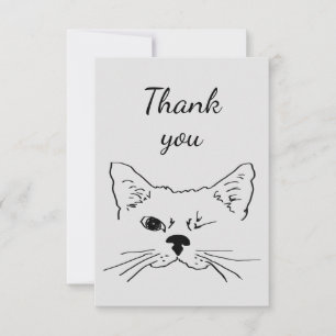 Cartão De Agradecimento Agradeço O Humor Animal De Gatinho De Gatinho.