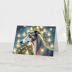 Cartão De Agradecimento AI Irs a Greyhound Christmas Card