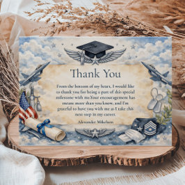 Cartão De Agradecimento Air Force Wings Graduation