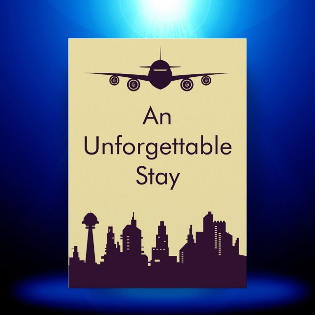 Cartão De Agradecimento Airbnb Host Custom City Stay Flat Greeting Card (Criador carregado)