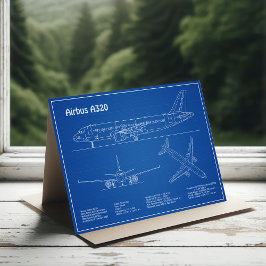 Cartão De Agradecimento Airbus A320 - Desenhos de Planta do Avião Planos A