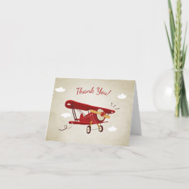 Cartão De Agradecimento Airplane Baby shower Thank you card Adventure