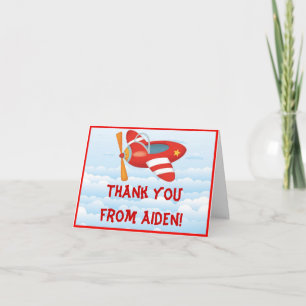 Cartão De Agradecimento Airplane Thank You Note Card