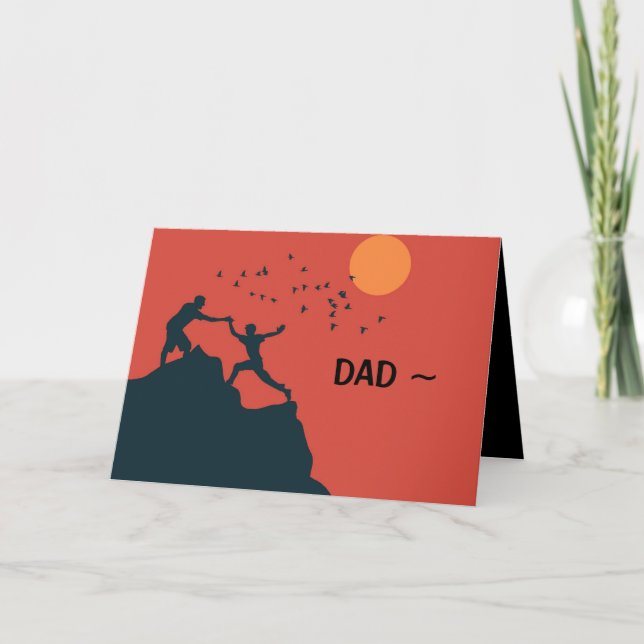 CARTÃO DE AGRADECIMENTO AJUDANDO A PLACA DIA DE OS PAIS DO PAI (Frente)