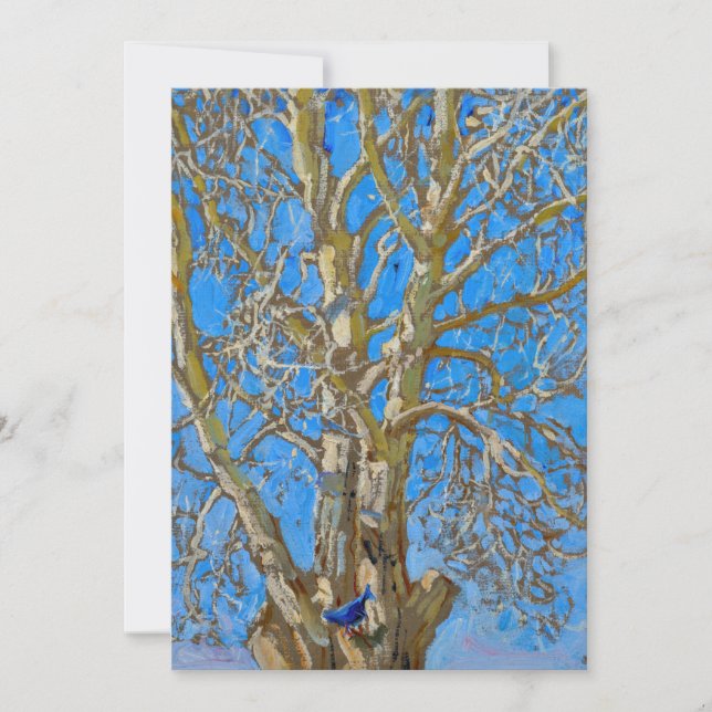Cartão De Agradecimento Akseli Gallen-Kallela - Crack Willow e Blue Bird (Frente)