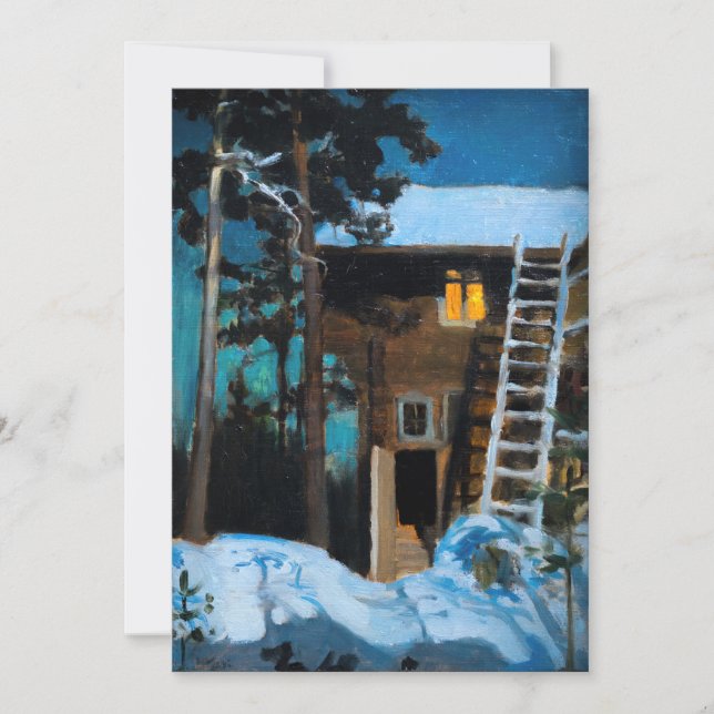 Cartão De Agradecimento Akseli Gallen-Kallela - Kalela no inverno (Frente)