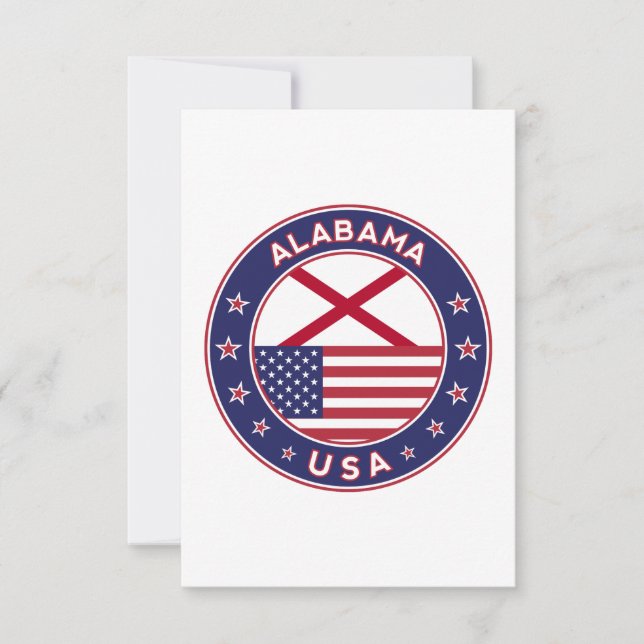 Cartão De Agradecimento Alabama (Frente)