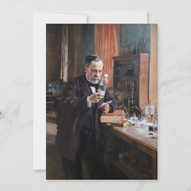 Cartão De Agradecimento Albert Edelsense - Retrato de Louis Pasteur (Frente)