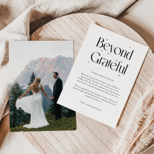 Cartão De Agradecimento Além de Grata Foto de Casamento Estrelas Caprichos