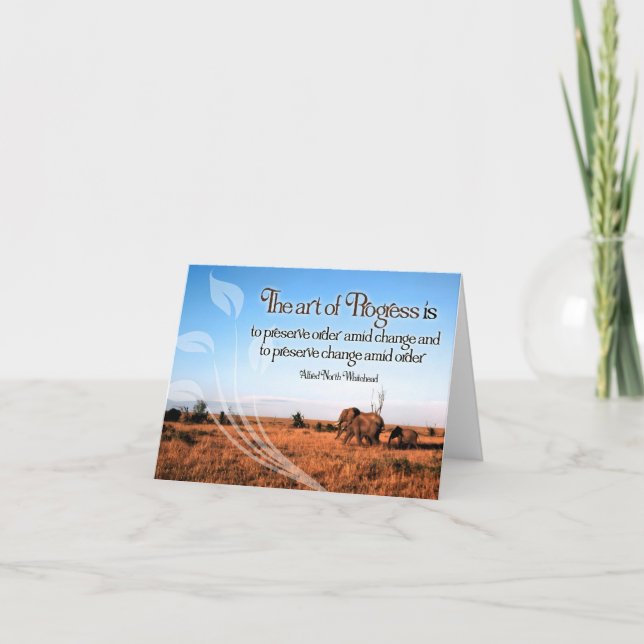 Cartão De Agradecimento Alfred North Whitehead Citação Inspiracional (Frente)