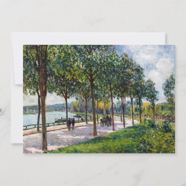 Cartão De Agradecimento Alfred Sisley - Allee de Castanheiras (Frente)