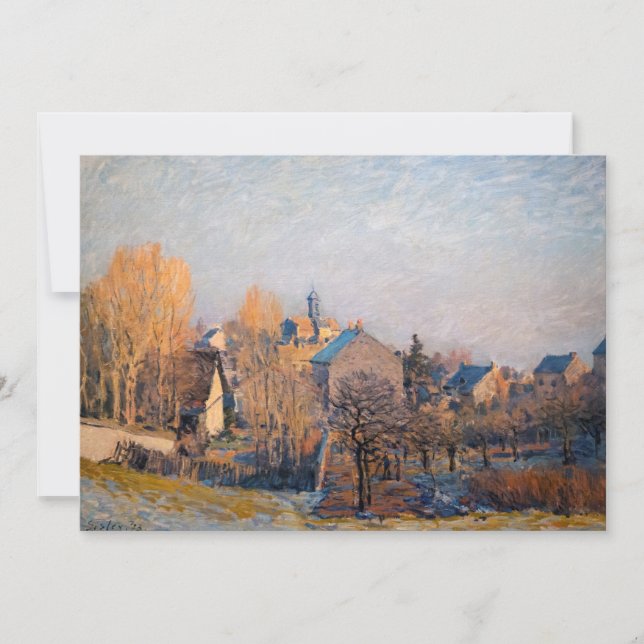 Cartão De Agradecimento Alfred Sisley - Manhã Congelada em Louveciennes (Frente)
