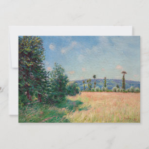 Cartão De Agradecimento Alfred Sisley - Prados de Sahurs ao Sol da Manhã