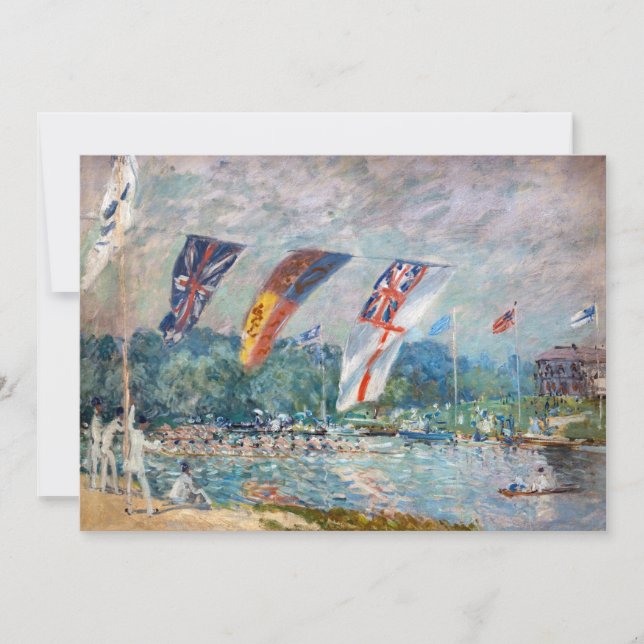 Cartão De Agradecimento Alfred Sisley - Regatta em Molesey (Frente)