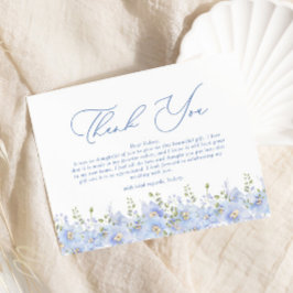 Cartão De Agradecimento Algo Azul Antes de Eu Fazer Chá de Noiva