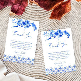 Cartão De Agradecimento Algo azul antes de fazer chuveiro de noiva vintage