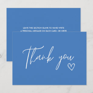 Cartão De Agradecimento Algo azul antes de fazer o chuveiro de noiva azul