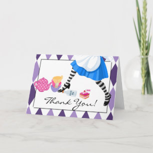 Cartão De Agradecimento Alice in Wonderland Thank You Card
