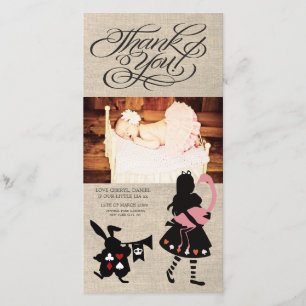 Cartão De Agradecimento Alice no obrigado do país das maravilhas você