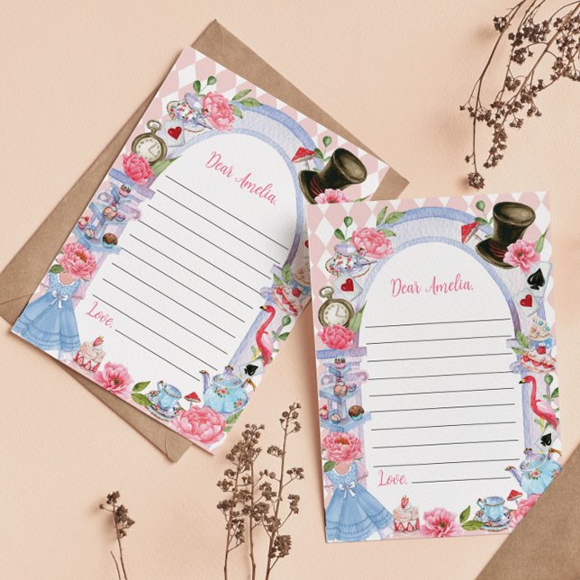 Cartão De Agradecimento Alice no País das Maravilhas da Cápsula (Criador carregado)