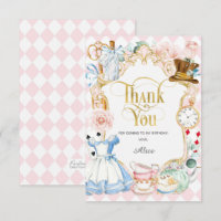 Alice tea party maravilderland, obrigado de aniver