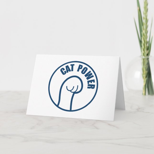 Cartão De Agradecimento Alimentação de Cat (Frente)