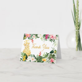 Cartão De Agradecimento Aloha Baby Pineapple Baby Shower