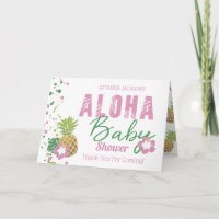 Aloha Baby Pink & Green - Foto de abacaxi tropical