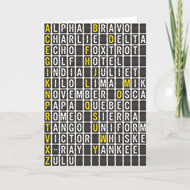 Cartão De Agradecimento Alpha-Bravo-Charlie (Frente)