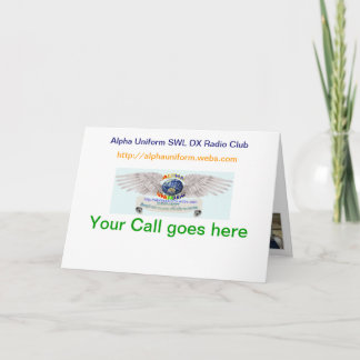 Cartão De Agradecimento Alpha Uniform Folded QSL Cards