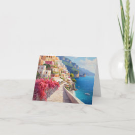 Cartão De Agradecimento Amalfi Coast Positano Italy Thank You Card