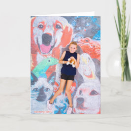 Cartão De Agradecimento Amante de Animais - Arte Infantil para CHOC