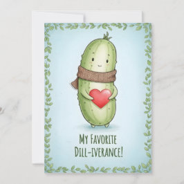 Cartão De Agradecimento Amante de Pepino Legal Aceita com Humor presente e