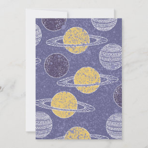 Cartão De Agradecimento Amante do Espaço do Planeta Amarelo Astronomia do