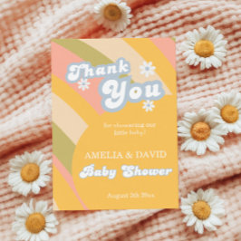 Cartão De Agradecimento Amarelo Quente - Obrigado - Sinal Vivid