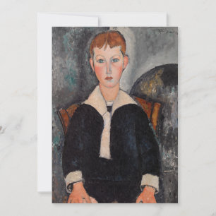 Cartão De Agradecimento Amedeo Modigliani - Menino de Terno de Marinheiro