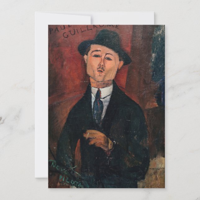 Cartão De Agradecimento Amedeo Modigliani - Paul Guillaume, Novo Pilota (Frente)