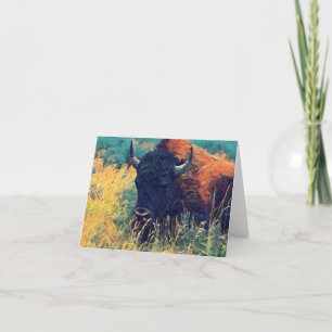 Cartão De Agradecimento American Bison Note Card